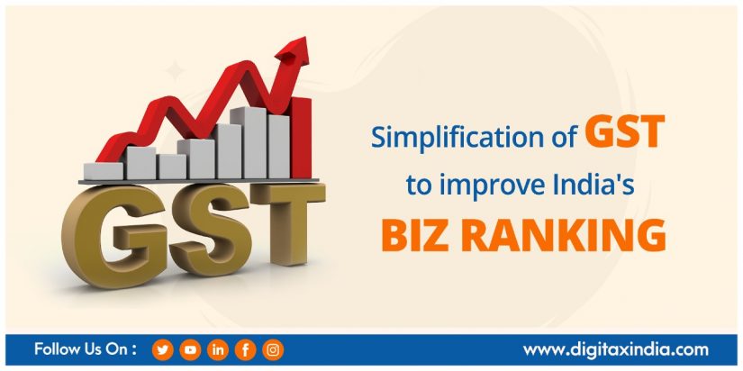 Simplification of GST to improve India’s BIZ Ranking