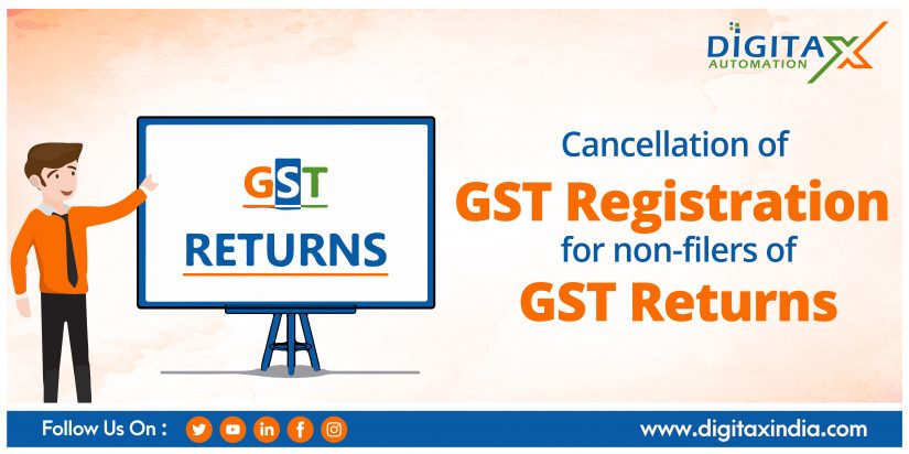 Cancellation of GST registration for non-filers of GST Returns